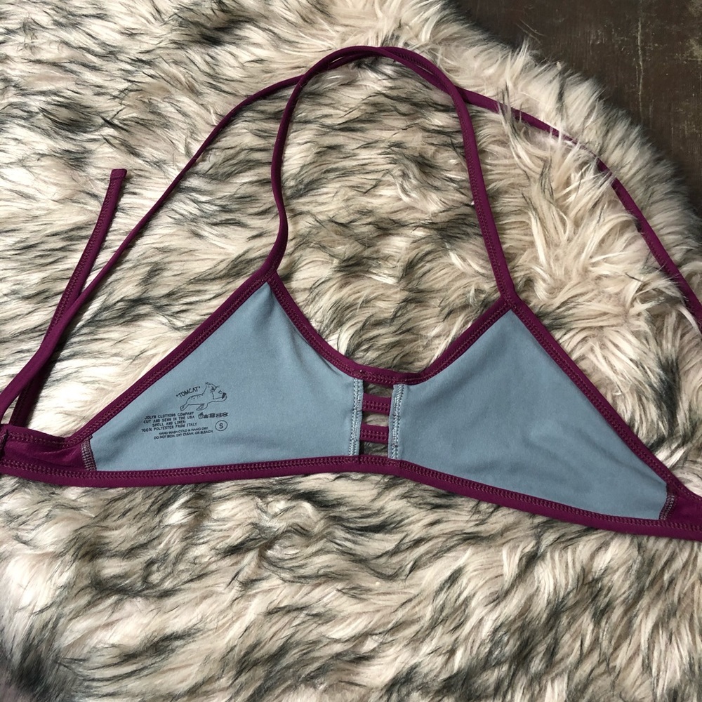 Jolyn Tomcat Bikini Top Burgundy Size S - Picture 6 of 13